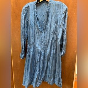 Cotton silk CP Shades Regina tunic blue